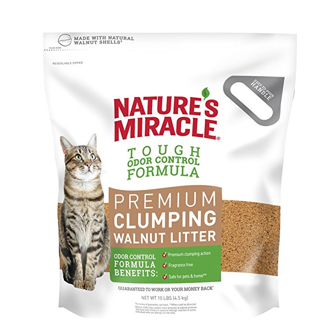 Nature's Miracle Premium Walnut Clumping Litter, 10 lb