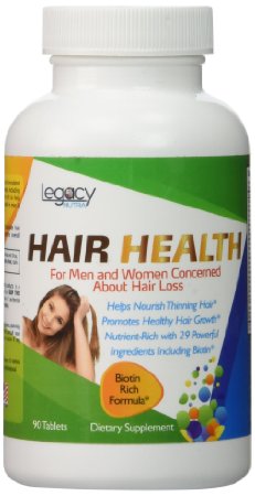 ★ Legacy Hair Health Hair Loss Vitamins for Hair Growth with Biotin ★ Don't Give Up On Your Hair ★ Our Powerful Biotin Hair Loss Product Works For Women And Men ★ Packed With 29 Potent Hair Essentials For Hair Growth Including 3000mcg Biotin Hair Growth Vitamins ★ One Month's Supply ★ 100% Satisfaction Guarantee ★ FREE Shipping ★ Buy 3, Save $15.15 off Total