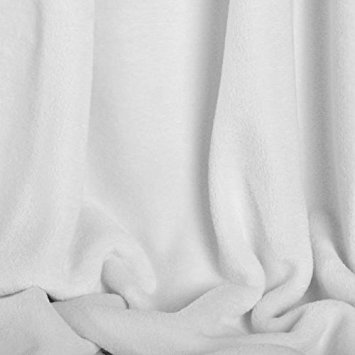 Berkshire Microloft Fleece Blanket, White Full/Queen
