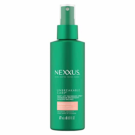 Nexxus Unbreakable Care Root Lift Hair Thickening Spray with Keratin, Collagen, Biotin for Fine and Thin Hair 6 oz