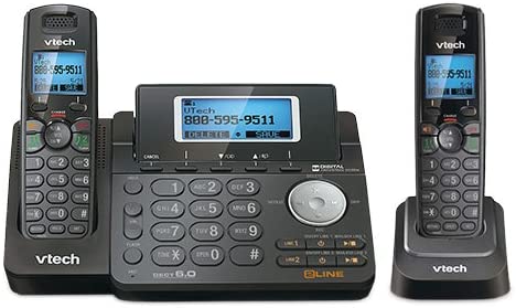 VTech DS6151-11 DECT 6.0 2-Line Expandable Cordless Phone   (1) DS6101-11 Accessory Handset, Black