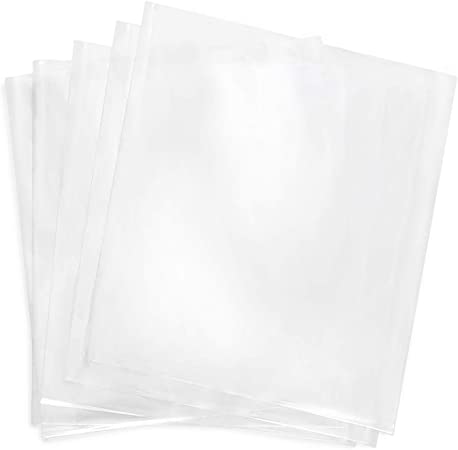 Shrink Wrap Bags,100 Pcs 8x8 Inches Clear PVC Heat Shrink Wrap for Packagaing Soap,Bath Bombs,Candles,Small Gifts, Jars and Homemade DIY Projects