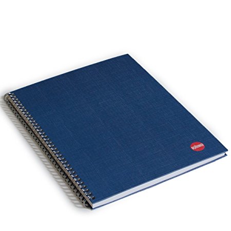 RHINO A4 Ruled Twin Wired Hardback Notebook - Blue