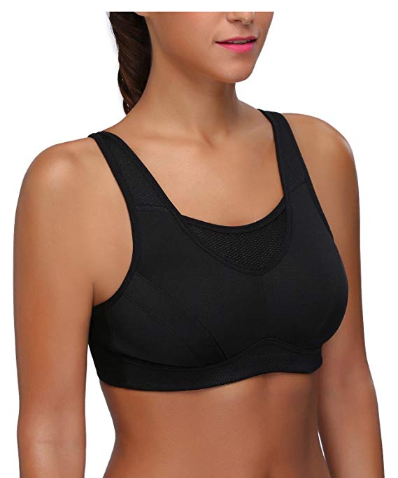 WingsLove Women’s High Impact Comfort Full Support Non Padded Sport Bra