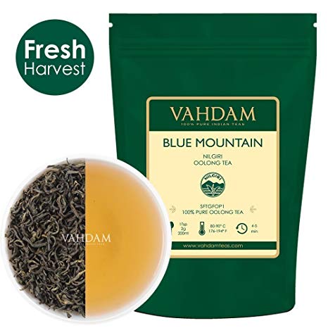 Imperial Oolong Tea Leaves from the the Blue Mountains, 100% Pure Nilgiri Oolong Tea Loose Leaf, Sourced Direct from the Glendale Tea Estate in South India, Oolong Tea for Weight Loss (25 Cups)