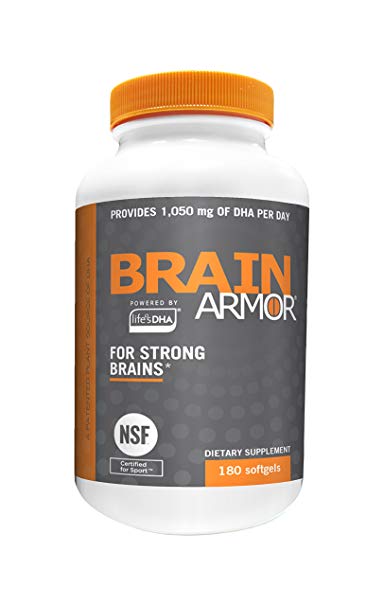 Brain Armor Life's DHA Vegan Softgel Supplement, 350 mg, 180 Count