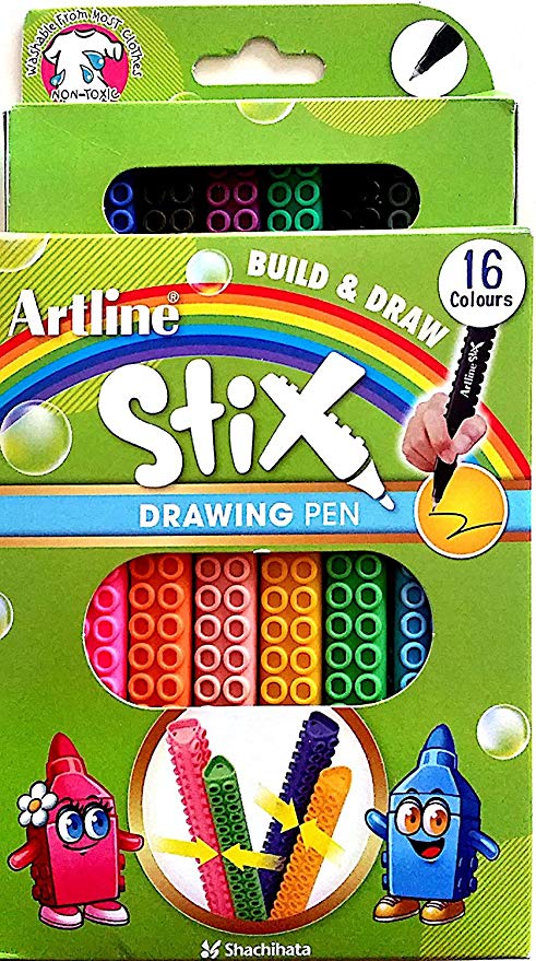 Artline ETX Stix Connecting Drawing Pens - Pack 16