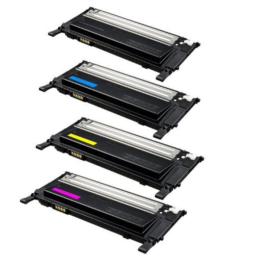 Samsung CLT-K406S,CLT-C406S,CLT-Y406S,CLT-M406S compatible toner cartridges replacement for Xpress SL-C410W,C460FW,CLX-3305FW,3305FN,3305W,CLP-365W color laser printer (4-pc Black Cyan Yellow Magenta)