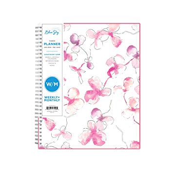 Blue Sky 2020 Weekly & Monthly Planner, Flexible Cover, Twin-Wire Binding, 8.5" x 11", Orchid