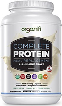 Organifi Complete Protein (1182g) - Best Tasting Organic Protein and Vitamin Shake - Vegan, Plant-Based Protein Powder - Nutritious Meal Replacement - Vanilla Flavored - 30 Day Supply