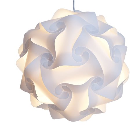 FTE IQ Lamp Shade with 12' Lantern Cord (Large, White)