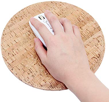 Mouse Pad, Boshiho Eco-Friendly Natural Cork Small Mouse Pad with Wrist Support (Cork)