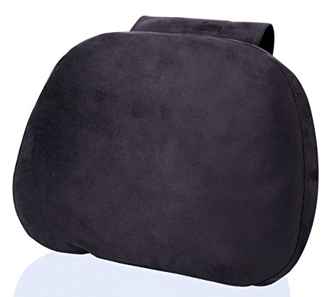 Softest Auto Car Neck Pillow - Plush Headrest Support Cushion for Pain Relief - Black