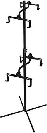 CyclingDeal 2-4 Bike Bicycle Vertical Hanger Parking Rack Gravity Floor Storage Stand for Garages or Apartments