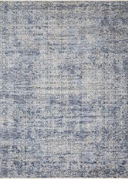 Loloi Pandora Collection Distressed Persian Vintage Area Rug, 7'10" x 10', Dark Blue