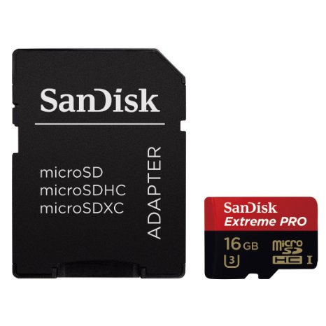 SanDisk Extreme Pro 16GB MicroSDHC UHS-1 Flash Memory Card With Speed Up To 95MB/s- SDSDQXP-016G-X46