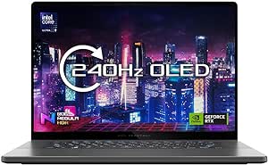 ASUS ROG Zephyrus M16 OLED 16.0" WQXGA 500nits 240Hz Gaming Laptop (Intel Core Ultra 9-185H, NVIDIA GeForce RTX 4070, 32GB RAM, 1TB PCIe SSD, Windows 11)