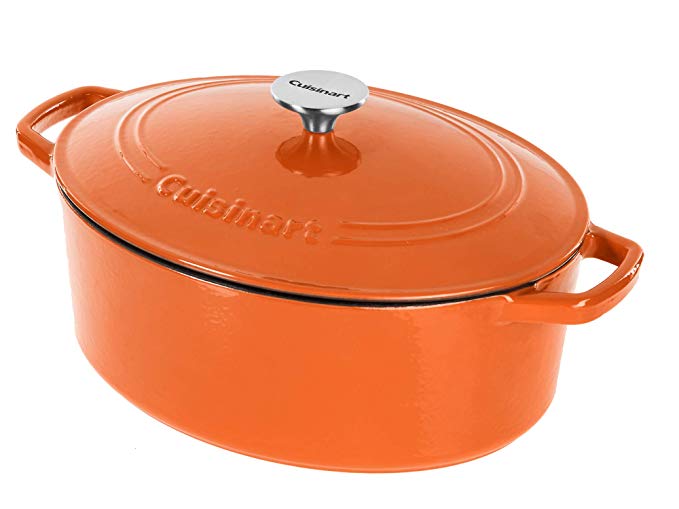 Cuisinart Cast Iron Casserole, Terracotta Orange, 5.5 Quart