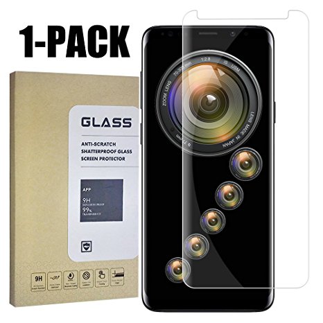 Sliiq Samsung Galaxy S9 Plus Clear Screen Protector [3D Curved Edge][Scratch Terminator] Ultra Clear 9H Hardness Tempered Glass Screen Protector Bubble-Free Film for Galaxy S9 Plus [1-Pack]
