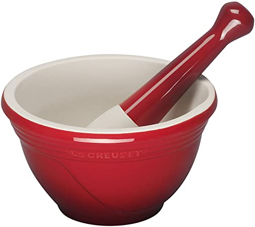 Le Creuset 10-Ounce Mortar and Pestle (Cherry Red)
