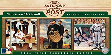 MasterPieces Saturday Evening Post Panoramic Jigsaw Puzzle, Norman Rockwell MLB Cooperstown, Dr. Toy's 100 Best Winner, 1000 Pieces