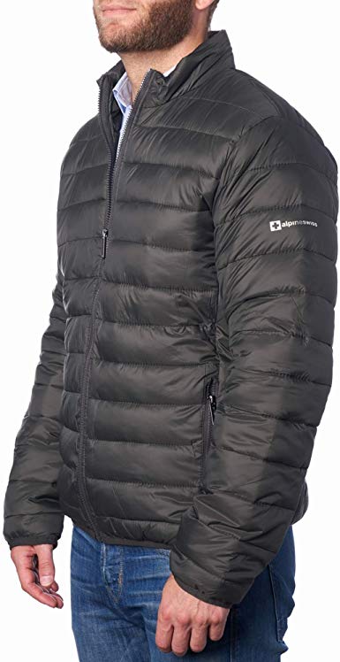 alpine swiss Niko Mens Down Alternative Jacket Puffer Coat Packable Warm Insulation & Lightweight