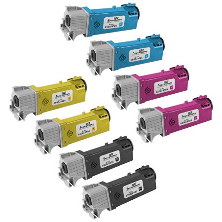 Speedy Inks - Compatible Xerox Set of 8 Toner Cartridges for Phaser 6500, WorkCentre 6505 Printers: 2 Black, 2 Cyan, 2 Magenta, 2 Yellow