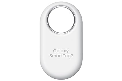 Samsung Galaxy SmartTag2 (1 Pack), White | Bluetooth Tracker | Compass View | AR Find | IOT Control | Lost Mode