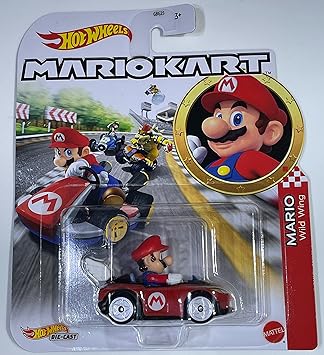 Hot Wheels - Mario Kart - Mario - Wild Wing - 2023 - Mint/NrMint Ships Bubble Wrapped in a Box