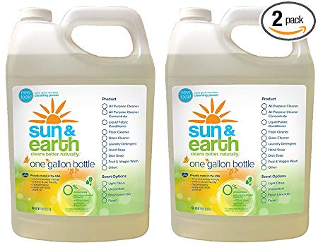 Natural Laundry Detergent - 2x Concentrated, HE Machines - Unscented - Non-Toxic, Plant-Based, Hypoallergenic - 128 Ounce Bulk Size (Pack of 2)