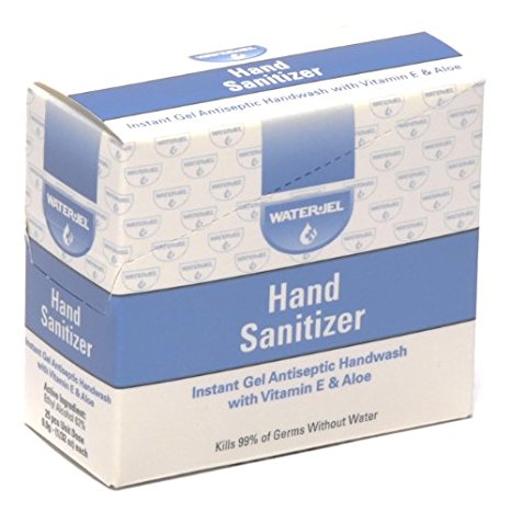 Instant Hand Sanitizer Gel Water Jel Packets 25/box
