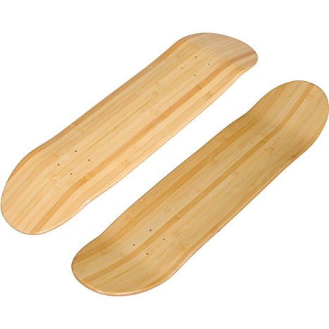 Bamboo Skateboards Bamboo Skateboard Blank Short Board Deck, Natural, 8.75" X 32.25"