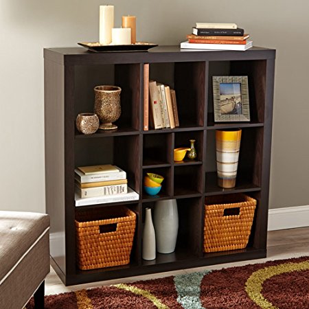 Better Homes and Gardens 9-Cube Versatile Organizer Storage Bookcase (Espresso)