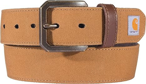 Carhartt Casual Rugged Canvas Belts for Men, Available in Multiple Styles, Colors & Sizes