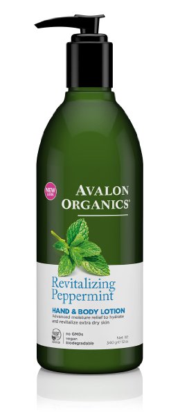 Avalon Organics Hand & Body Lotion, Revitalizing Peppermint, 12 Ounce