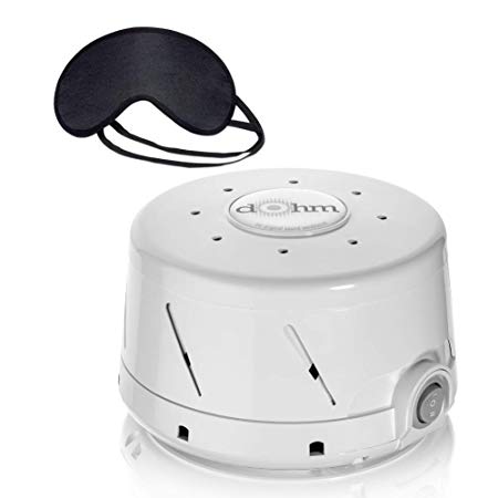 Marpac Dohm-DS All Natural Sound Machine & Zonoz Sleepy Eyez Lightweight Sleeping Mask (Gray)