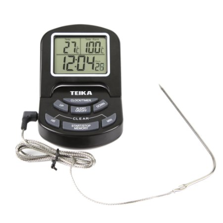 Ultra-Fast Instant Read Digital Cooking Thermometer with Timer, Black Brand New