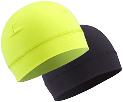 Skull Cap Helmet Liner & Running Beanie Hat - Winter Thermal Athletic Cycling & Ski Head Caps for Men - Fits Under Helmets