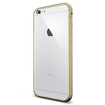 iPhone 6 Plus Case, Spigen® [AIR CUSHION] iPhone 6 Plus (5.5) Case Bumper **NEW** [Ultra Hybrid Series] [Champagne Gold] Air Cushion Technology Corners Bumper Case with Clear Back Panel - ECO-Friendly Packaging - Bumper Case for iPhone 6 Plus (5.5") (2014) - Champagne Gold (SGP10895)