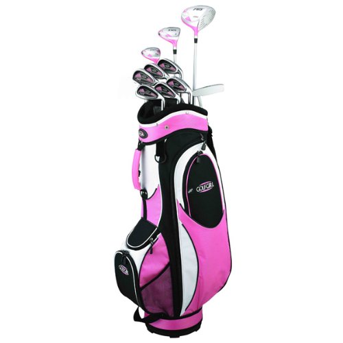 Golf Girl FWS2 Lady Lefty Pink Hybrid Club Set & Cart Bag