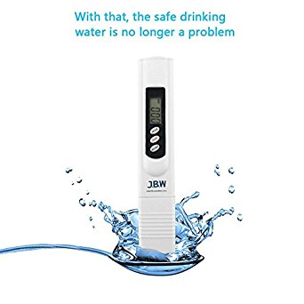 Water Quality Tester, J.B.W. 2016 Newest Released Premium TDS Handheld TDS Quality Water Tester Meter   Protective Carrying Case 0 - 9990 ppm TDS Measurement - WHITE