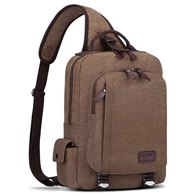 S-ZONE Sling Bag Men Chest Shoulder Backpack Sack Satchel Outdoor Crossbody Pack