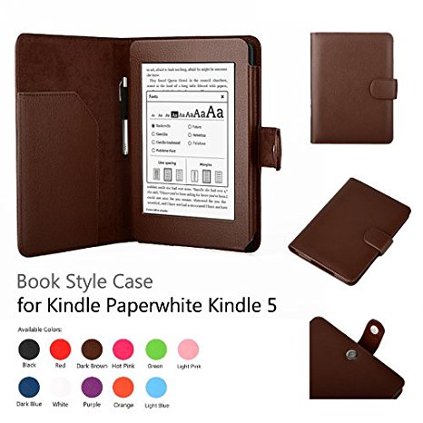 Elsse Premium Case For Amazon Kindle Paperwhite and All-New Kindle Paperwhite (Styli NOT included) (Support Smart Cover Function) (Paperwhite, Brown)
