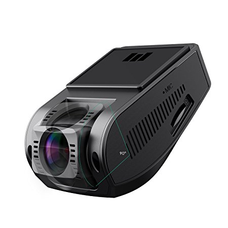 AUKEY 1080p Dash Cam with 6-Lane 170° Wide-Angle Lens, Dashboard Camera Recorder with G-Sensor, WDR, Loop Recording and Night Vision