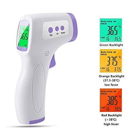 [Fast DELIVERY] Infrared Thermometer, High Precision Non-Contact Instant Reading Digital Thermometer with Fever Alarm, LCD Display Thermometer for Baby Kids and Adults Forehead Body