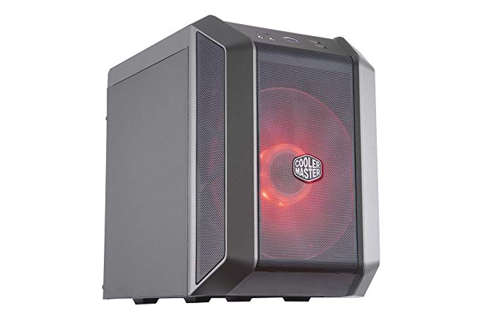 Cooler Master MasterCase H100 Mini-ITX PC case with a 200mm RGB Fan, Fine Mesh Front Panel, Built-in Handle