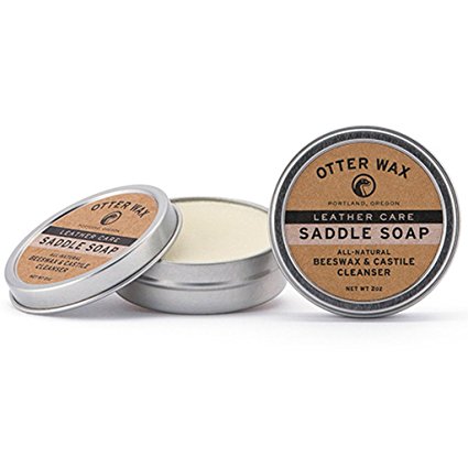 Saddle Soap : All Natural Leather Cleaner by Otter Wax : 2oz Tin