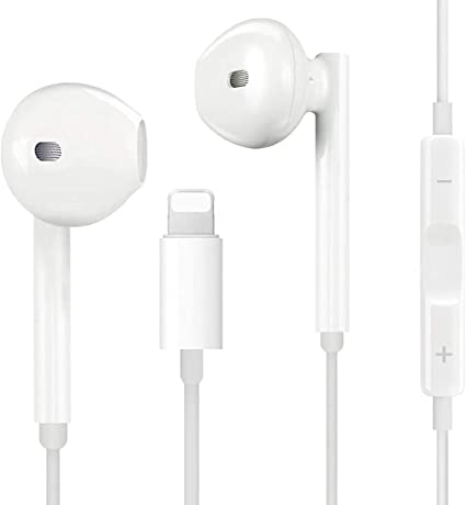 Headphones/Earbuds/Earphones Wired Headphones Noise Isolating Earphones Built-in Microphone with Remote & Micphone Compatible with iPhone 7/7plus 8/8plus X/Xs/XR/Xs max/11/12/pro/se iPad/iPod