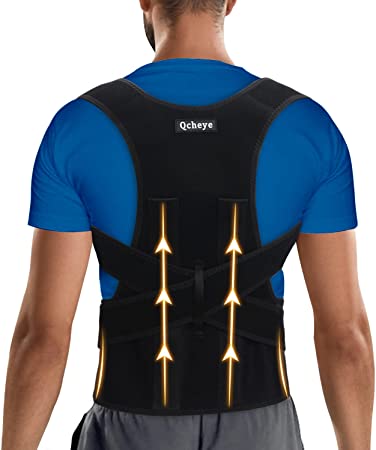 Back Brace Posture Corrector for Women and Men - Shoulder Lumbar Adjustable Breathable - Improve Posture and Relieve Pain for Neck, Back and Shoulder L(35"-39")