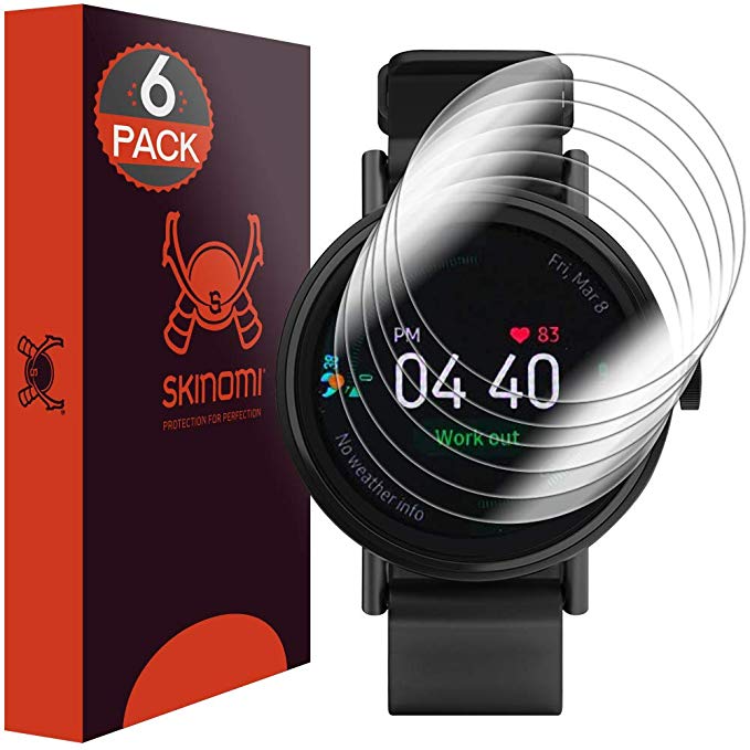 Samsung Galaxy Watch Active Screen Protector (40mm)(6-Pack), Skinomi TechSkin Full Coverage Screen Protector for Samsung Galaxy Watch Active (40mm) Clear HD Anti-Bubble Film